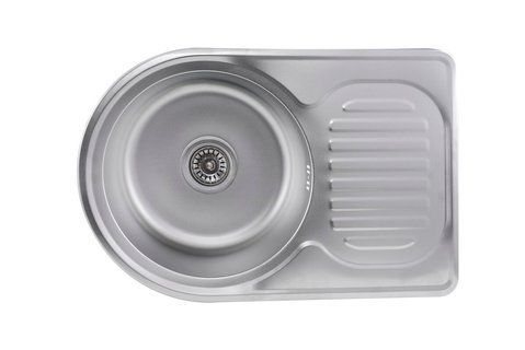 Кухонна мийка з нержавіючої сталі Platinum САТИН 6745 (0,8/180 мм) 11536 фото
