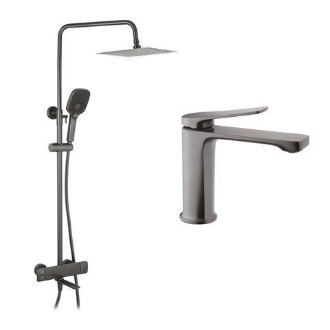 Набор 2 в 1 душевая система Kroner Makon-GRP063 + смеситель Makon-GRP010 CVS30226 фото