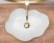 Умывальник (раковина) REA PEARL WHITE GOLD EDGE накладной REA-U0696 фото 2