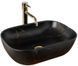 Умывальник (раковина) REA BELINDA BLACK MARBLE MATТ накладной REA-U8908 фото 1