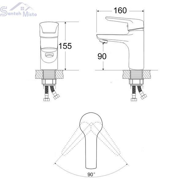 Змішувач для раковини Lidz Tani 0011F1 (k40) LDTAN001F1CRM44959 Chrome SD00051083 фото