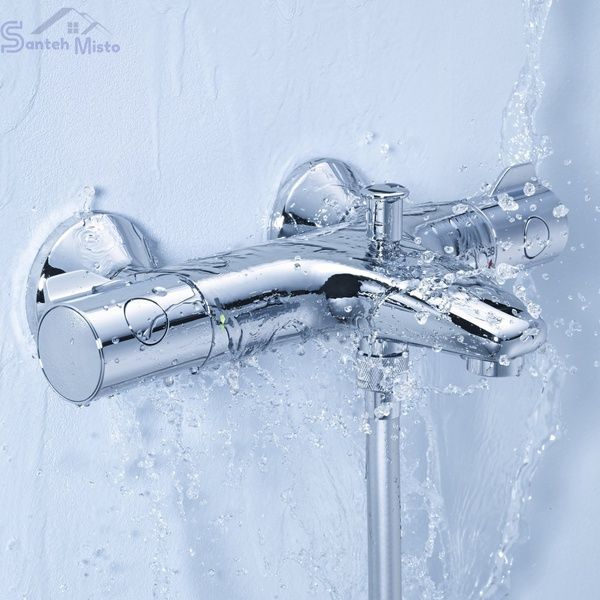Змішувач для ванни Grohe Grohtherm 800 34567000 з душовим гарнітуром 27948001 (34567001) CV032204 фото