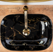 Умывальник (раковина) REA BELINDA BLACK MARBLE SHINY накладной REA-U8907 фото 2