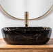 Умывальник (раковина) REA BELINDA BLACK MARBLE SHINY накладной REA-U8907 фото 4