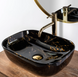 Умывальник (раковина) REA BELINDA BLACK MARBLE SHINY накладной REA-U8907 фото 5