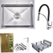 Комплект кухонной мойки Kraft KRF 6050 DECOR (3.0/1.0 мм) SM0134 фото 1