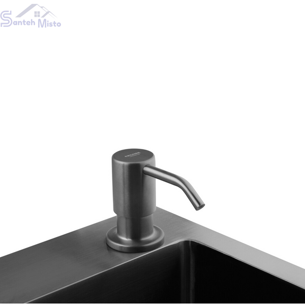 Комплект кухонної мийки Kraft HM 6846 NANO BLACK SM308 фото
