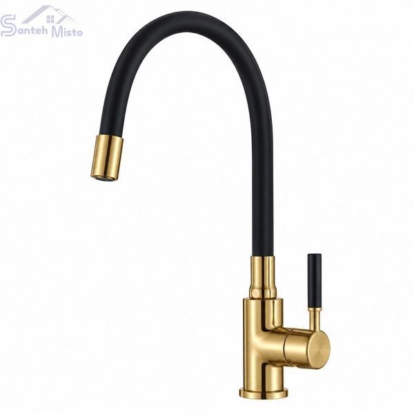 Комплект кухонной мойки Kraft NANO GOLD PVD HS60*45 (3.0/1.0 мм) декор SM42057 фото