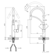 Комплект кухонної мийки Kraft HM 6846 NANO BLACK SM308 фото 15