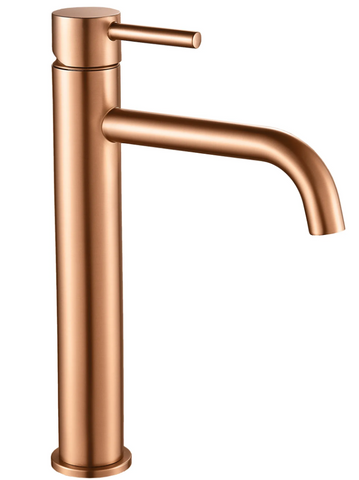 Змішувач для раковини (умивальника) REA LUNGO BRUSHED COPPER високий REA-B1114 фото