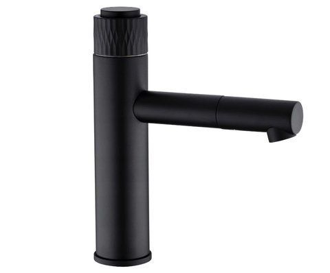 Змішувач для раковини (умивальника) MEXEN DIAMOND BLACK чорний низький MEX-71500-70 фото
