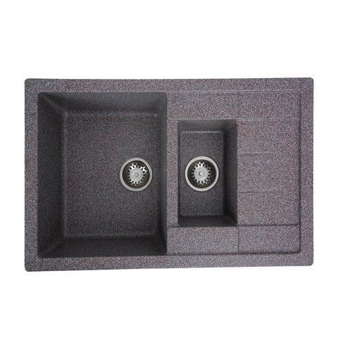Гранитная мойка для кухни Platinum 7850W TOSKANA матовая Микс 3632 фото