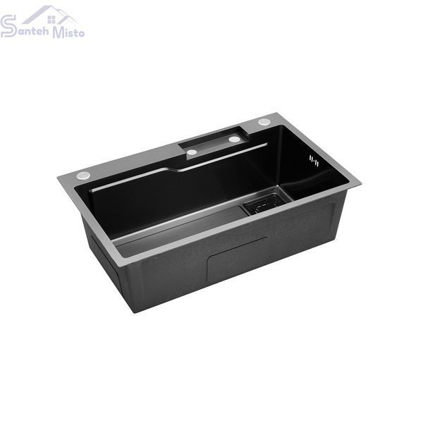 Кухонная мойка Kroner KRP Schwarze - SET7546HM PVD (3.0/0.7 мм) CV032277 фото