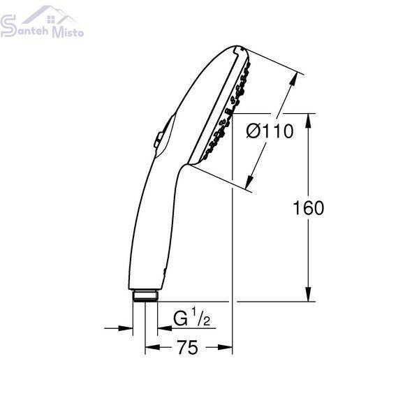 Лейка для ручного душа Grohe QuickFix Vitalio Start 110 27946001 CV033286 фото