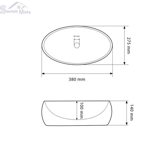 Умивальник (раковина) VBI VENETO S WHITE накладний VBI-012801 фото
