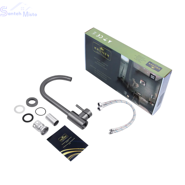Комплект кухонной мойки Kroner KRP Derby - 5050HM PVD (2,5/0,5 мм) SМ0136 фото