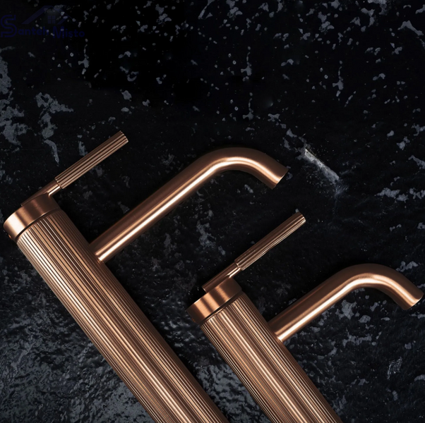 Змішувач для раковини (умивальника) REA ARGON BRUSHED COPPER низький REA-B2089 фото