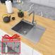 Накладна мийка на кухню з правим крилом 1.5 мм Nett NS-6045(R) 274 фото 11