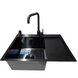 Комплект кухонної мийки Kraft NANO BLACK PVD HS 65х48 (3.0/1.0 мм) SM1802 фото 5