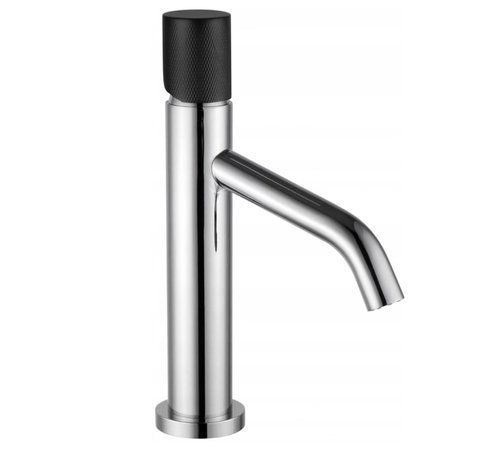 Змішувач для раковини (умивальника) MEXEN RUMBA ONE CHROME BLACK низький MEX-73501-07 фото