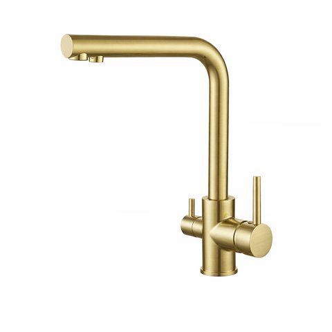 Смеситель для кухни VBI GEMINI BRUSHED GOLD на две воды VBI-055001BG фото