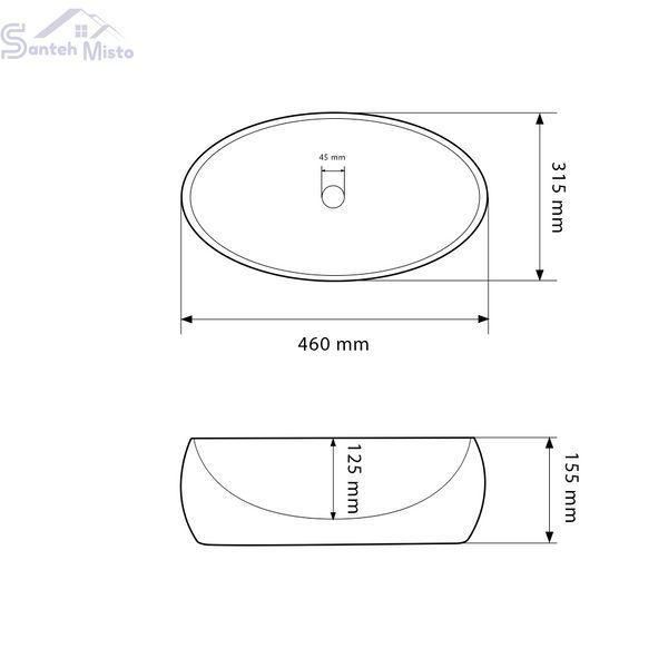 Умивальник (раковина) VBI VENETO WHITE накладний VBI-012800 фото