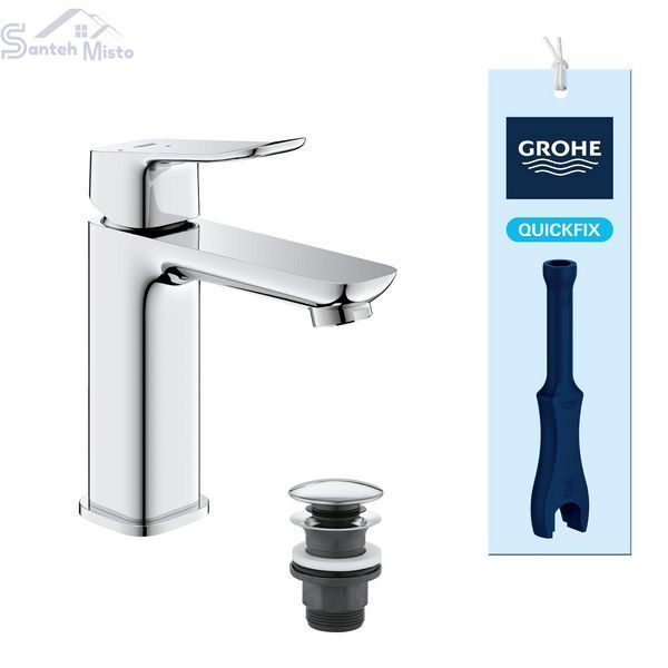 Смеситель для раковины Grohe QuickFix Dice ES M-Size 1018360000 с донным клапаном CV036191 фото