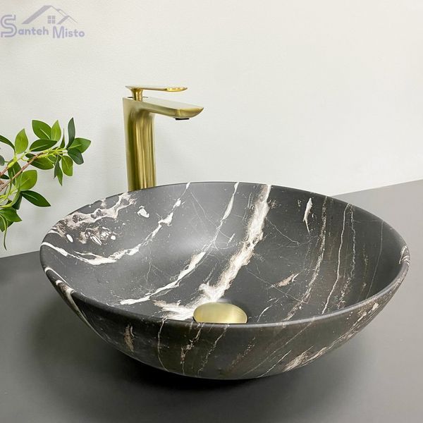 Умывальник (раковина) VBI AMALFI BLACK ONYX MATT накладной VBI-013403 фото
