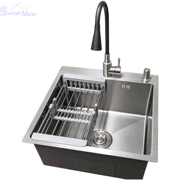 Комплект кухонной мойка Kraft KRF 5050 decor (3.0/1.0 мм) SM3705 фото