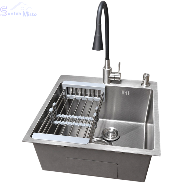 Комплект кухонной мойка Kraft KRF 5050 decor (3.0/1.0 мм) SM3705 фото