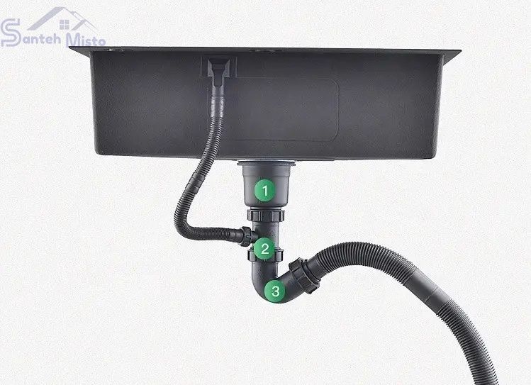 Кухонна мийка чорна з нержавійки 1.5 мм накладна багатофункціональна Nett NB-5747 259 фото