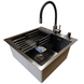 Комплект кухонної мийки Kraft -NANO BLACK 5050HM PVD SM7011 фото 4
