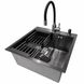 Комплект кухонної мийки Kraft -NANO BLACK 5050HM PVD SM7011 фото 4