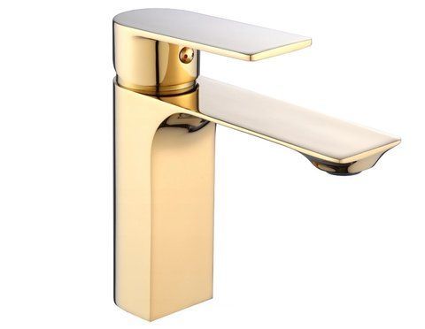 Змішувач для раковини (умивальника) MEXEN ALEXA GOLD золотий низький MEX-71200-50 фото