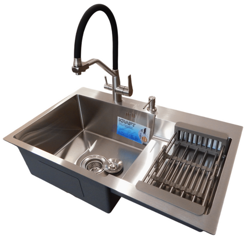 Комплект кухонной мойки Kraft Handmade HS R 780х480 (3.0/1.0 мм) SM2200 фото