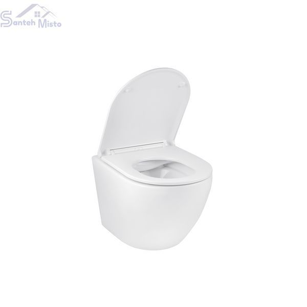 Комплект 4 в 1: Инсталляция GROHE Solido 3 в 1 3884966Q + Унитаз безободковый Kroner Harz WHI493736 RIMLESS с сиденьем Slim Duroplast / Soft-close / Quick relase KH493736WHIR (3884966KH493736) CV033601 фото