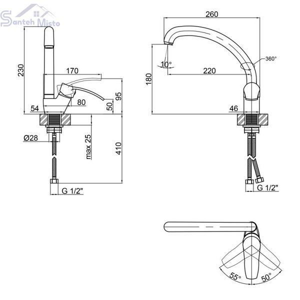 Смеситель для кухни Lidz Anny 008F (k40) LDANN008FCRM35123 Chrome SD00041227 фото