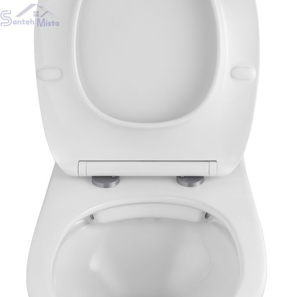 Унитаз подвесной безободковый Kroner Oker WHI533536 RIMLESS с сиденьем (KO533536WHIR) CV033120 фото