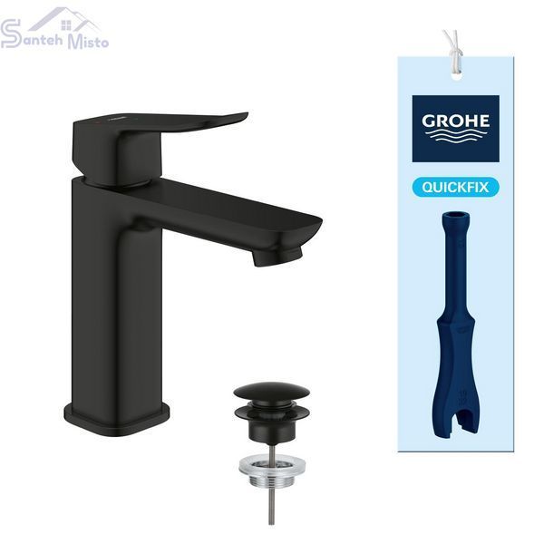 Смеситель для раковины Grohe QuickFix Dice ES M-Size 1018362430 с донным клапаном CV036192 фото