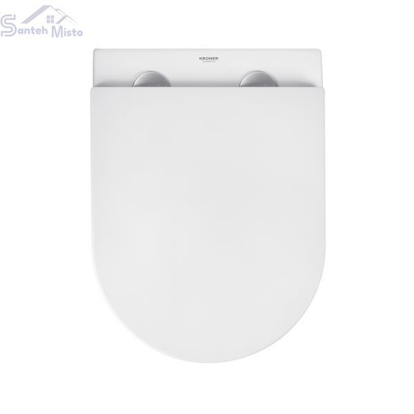 Комплект 4 в 1: Инсталляция GROHE Solido 3 в 1 3884966Q + Унитаз безободковый Kroner Harz WHI493736 RIMLESS с сиденьем Slim Duroplast / Soft-close / Quick relase KH493736WHIR (3884966KH493736) CV033601 фото