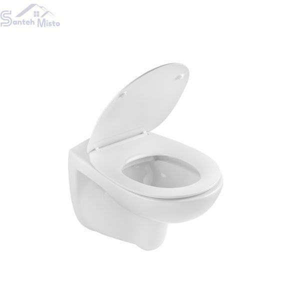 Унитаз подвесной безободковый Kroner Oker WHI533536 RIMLESS с сиденьем (KO533536WHIR) CV033120 фото