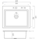 Комплект кухонной мойка Kraft KRF 600х450 decor (3.0/1.0 мм)+Кухонный смеситель Kroner KRP Ersel - C03111BLK SM15810 фото 12