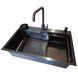 Комплект кухонної мийки Kraft HM 7546 NANO BLACK SM307 фото 5