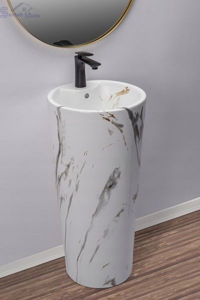 Умивальник (раковина) REA BLANKA MARBLE підлоговий REA-U8704 фото