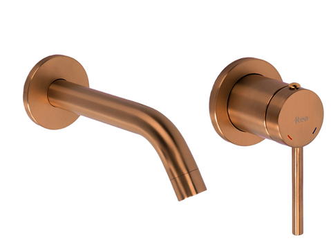 Змішувач для раковини REA CLIF BRUSHED COPPER + BOX прихованого монтажу REA-B5842 фото