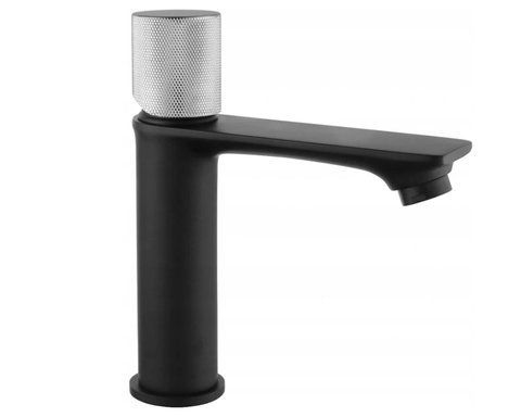 Змішувач для раковини (умивальника) MEXEN ROYO ONE BLACK CHROME низький MEX-72201-77 фото
