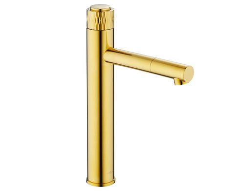 Змішувач для раковини (умивальника) MEXEN DIAMOND GOLD золотий високий MEX-71510-50 фото