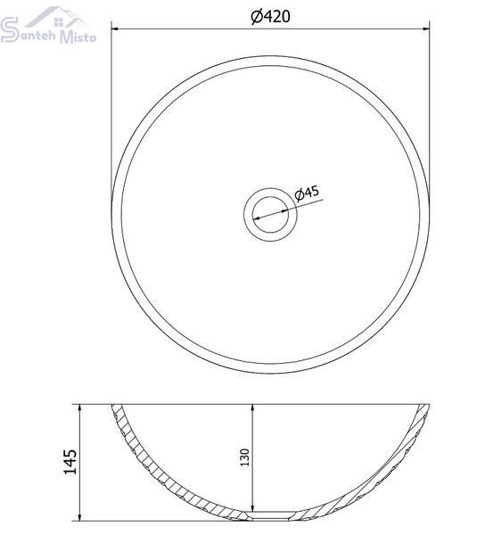 Умывальник (раковина) MEXEN OLZA 42 TRANSPARENT накладной MEX-24094200 фото