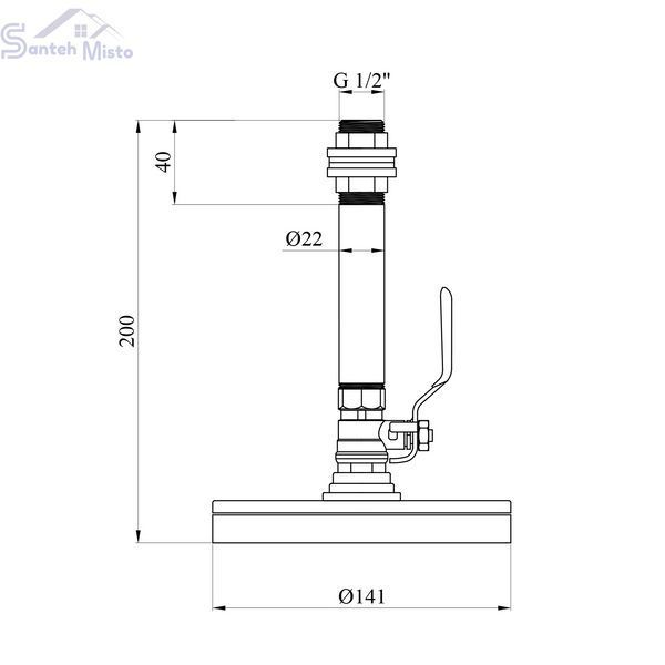 Лійка для літнього душу STA 1/2" тип 2 CV037066 фото