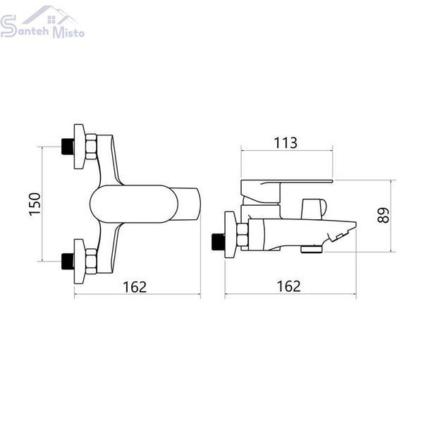Змішувач для ванни Lidz Tani 0061 (з душовим гарнітуром) (k40) LDTAN0061CRM44963 Chrome SD00051087 фото